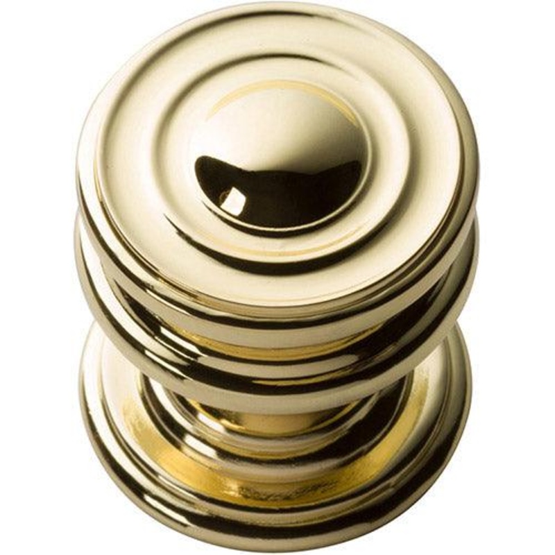 Atlas Homewares Campaign Round Knob 376-PB Polished Brass