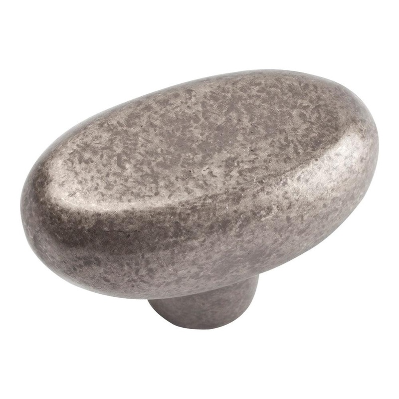 Atlas Homewares Distressed Oval Knob 332-P Pewter