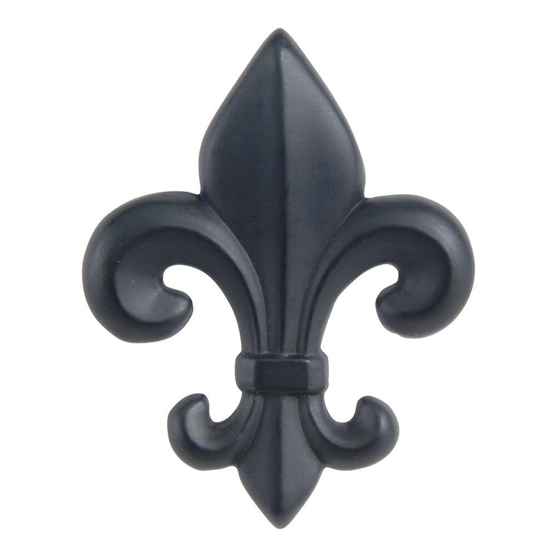 Atlas Homewares Fleur De Lys Knob 4006-BL Matte Black