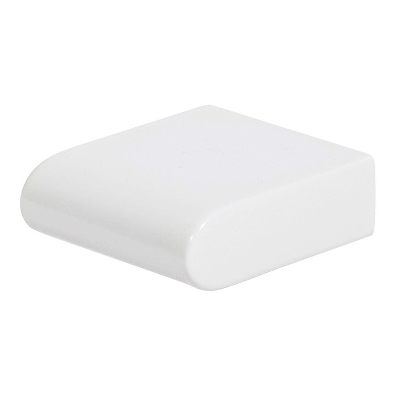 Atlas Homewares Round Rail Knob A877-WG High White Gloss