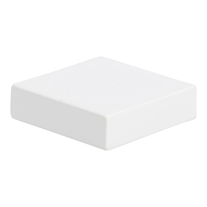 Atlas Homewares Thin Squareure Knob A833-WG High White Gloss