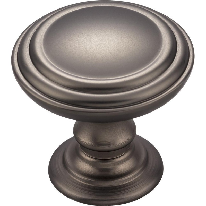 Top Knobs TK321AG Reeded Knob 1 1/2 Inch – Ash Gray from the Chareau collection