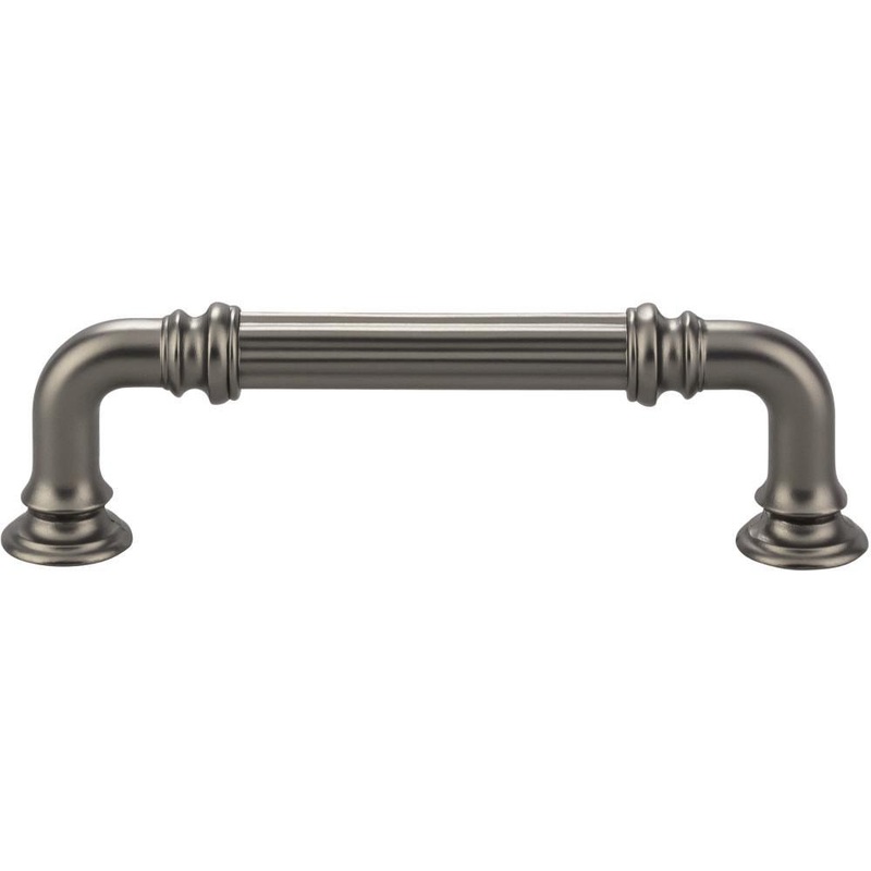 Top Knobs TK322AG Reeded Pull 3 3/4 Inch (c-c) – Ash Gray from the Chareau collection
