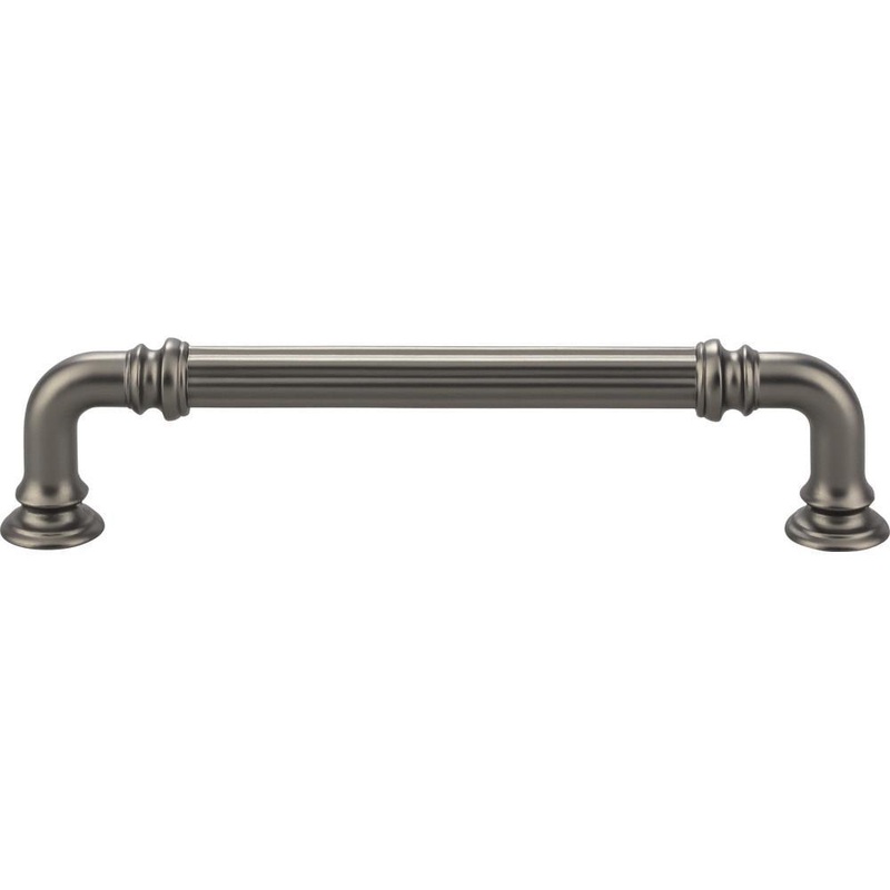 Top Knobs TK323AG Reeded Pull 5 Inch (c-c) – Ash Gray from the Chareau collection