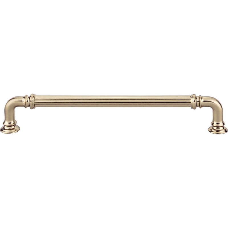 Top Knobs TK324HB Reeded Pull 7 Inch (c-c) – Honey Bronze from the Chareau collection