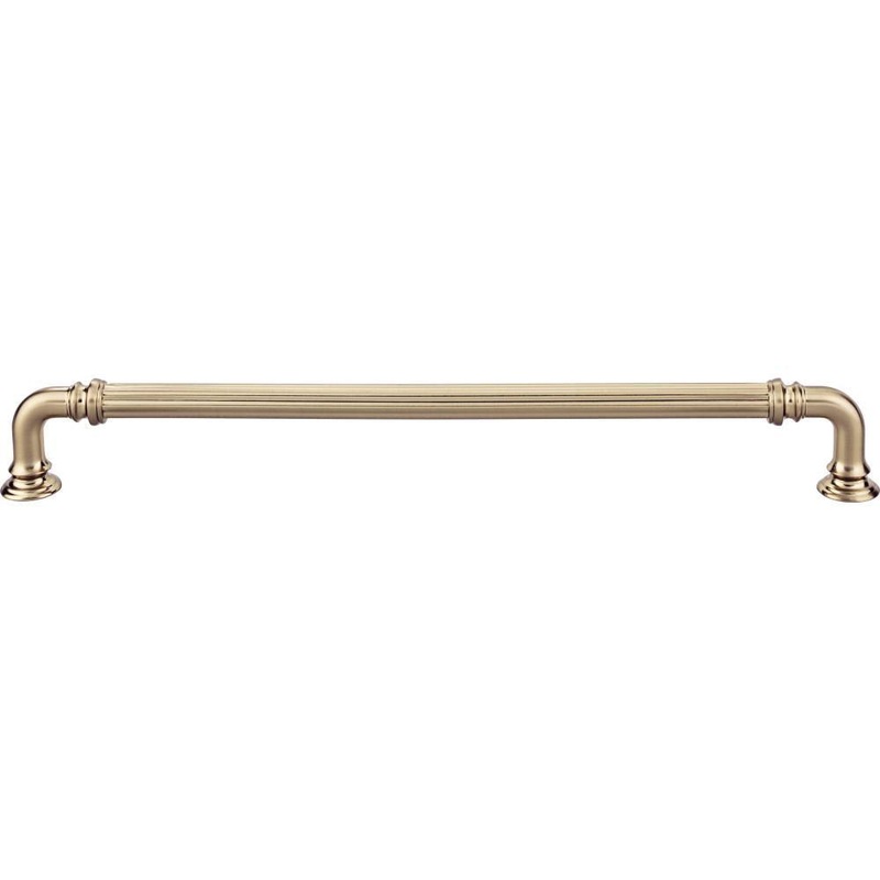 Top Knobs TK325HB Reeded Pull 9 Inch (c-c) – Honey Bronze from the Chareau collection