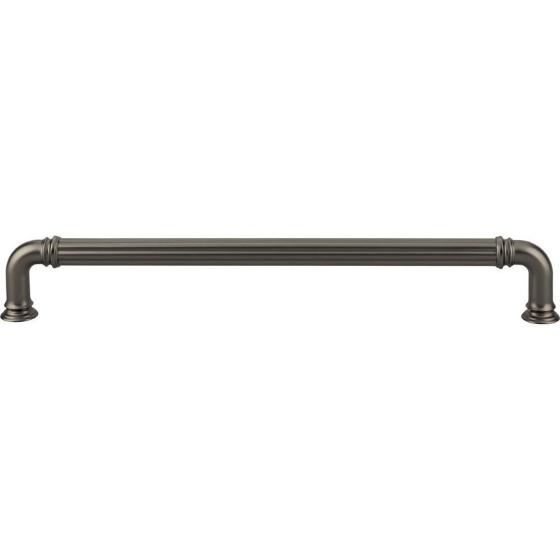 Top Knobs TK327AG Reeded Appliance Pull 12 Inch (c-c) – Ash Gray from the Chareau collection
