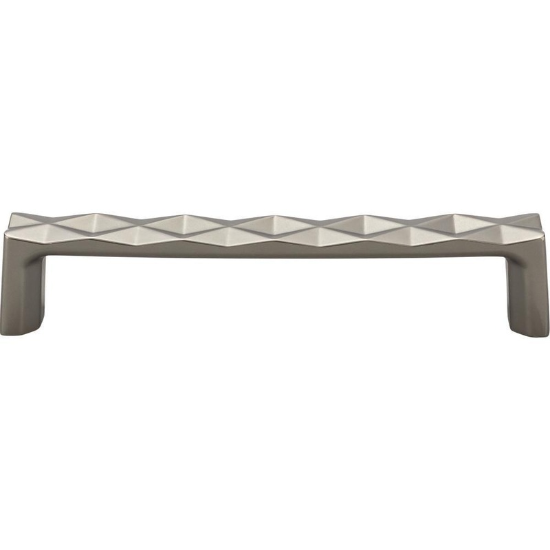Top Knobs TK562AG Quilted Pull 5 1/16 Inch (c-c) – Ash Gray from the Mercer collection