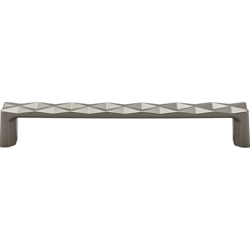 Top Knobs TK563AG Quilted Pull 6 5/16 Inch (c-c) – Ash Gray from the Mercer collection