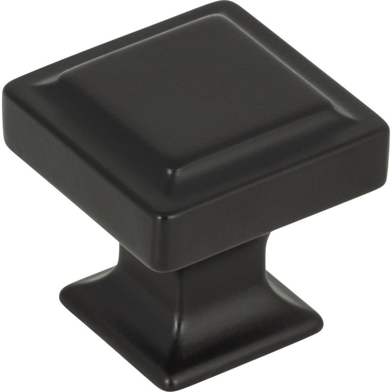 Top Knobs TK702BLK Ascendra Knob 1 1/4 Inch – Flat Black from the Transcend collection
