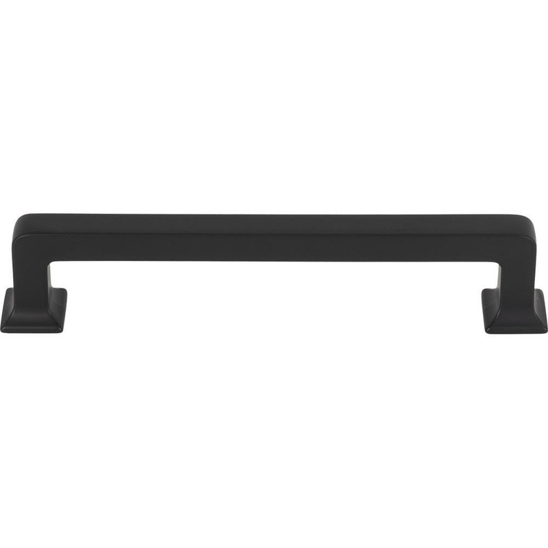 Top Knobs TK704BLK Ascendra Pull 5 1/16 Inch – Flat Black from the Transcend collection