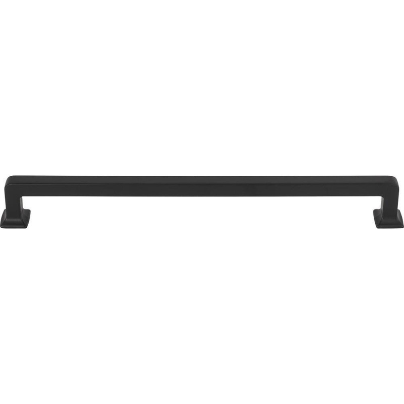 Top Knobs TK706BLK Ascendra Pull 9 Inch (c-c) – Flat Black from the Transcend collection