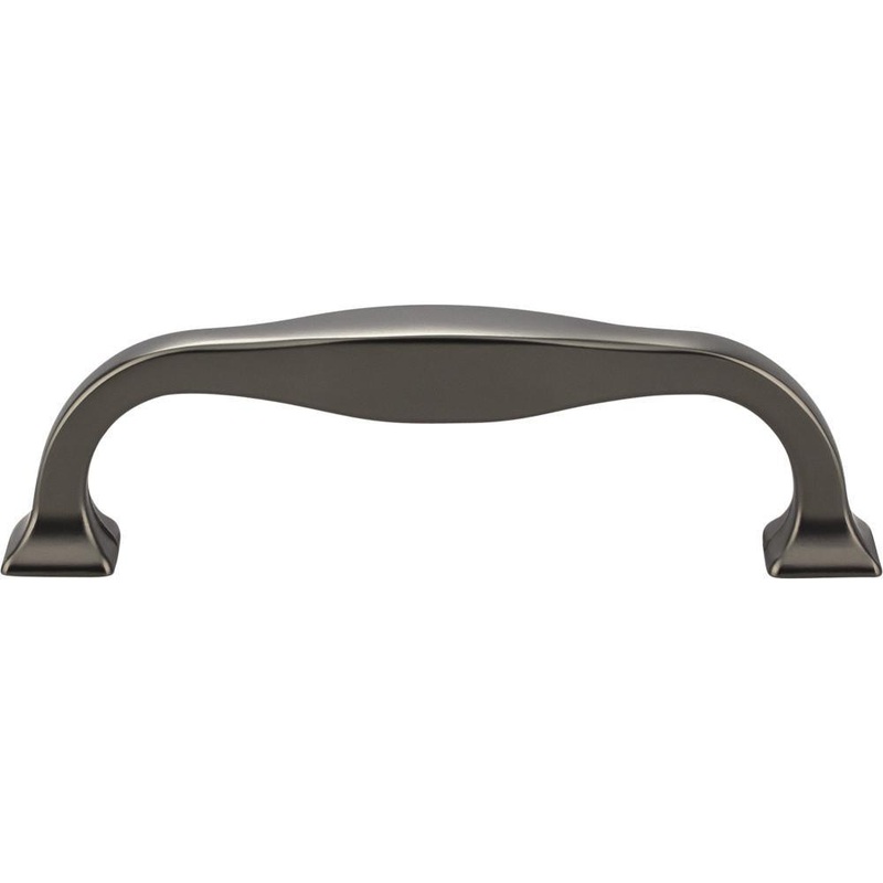 Top Knobs TK722AG Contour Pull 3 3/4 Inch (c-c) – Ash Gray from the Transcend collection