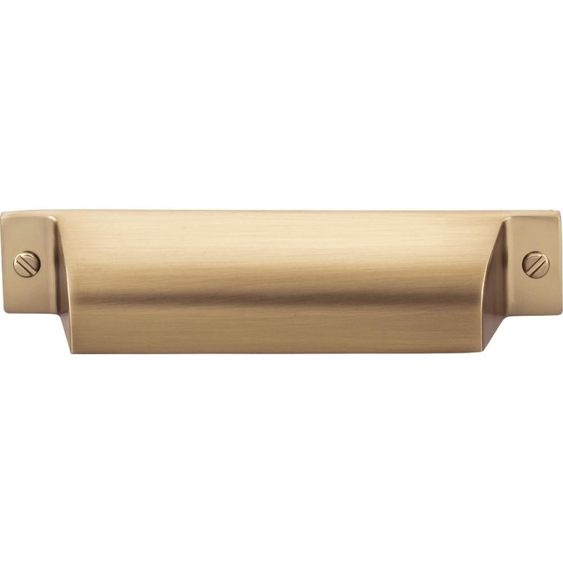 Top Knobs TK773HB Channing Cup Pull 3 3/4 Inch (c-c) – Honey Bronze from the Barrington collection