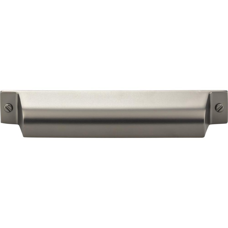 Top Knobs TK774AG Channing Cup Pull 5 Inch (c-c) – Ash Gray from the Barrington collection