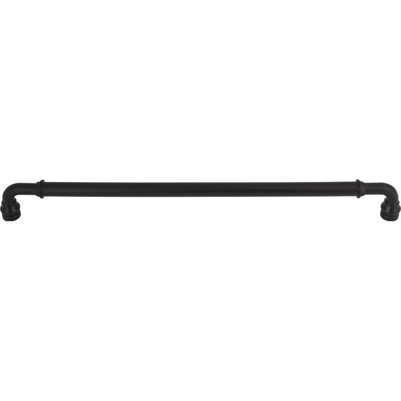 Top Knobs TK891BLK Brixton Appliance Pull 18 Inch – Flat Black from the Devon collection