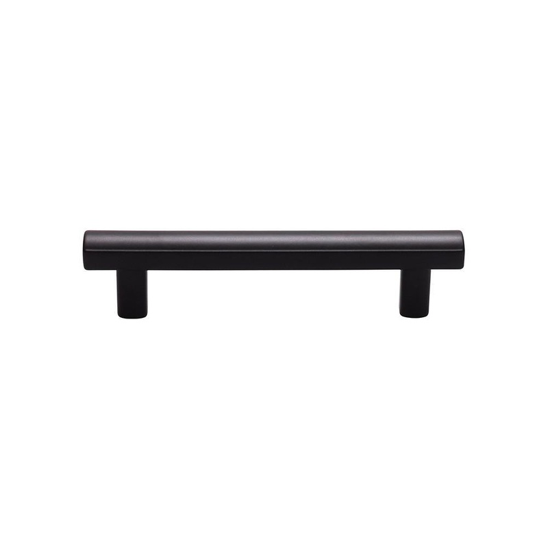 Top Knobs TK904BLK Hillmont Pull 3 3/4 Inch – Flat Black from the Lynwood collection