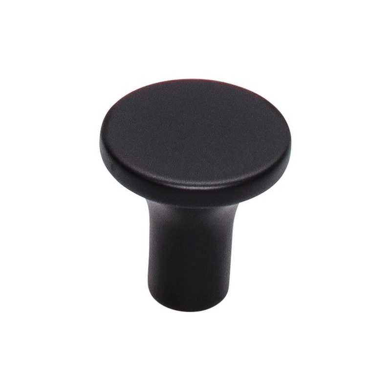 Top Knobs TK911BLK Marion Knob 1 Inch – Flat Black from the Lynwood collection