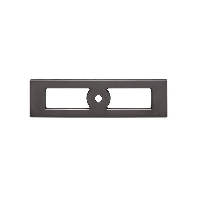 Top Knobs TK922AG Hollin Knob Backplate 3 3/4 Inch – Ash Gray from the Lynwood collection