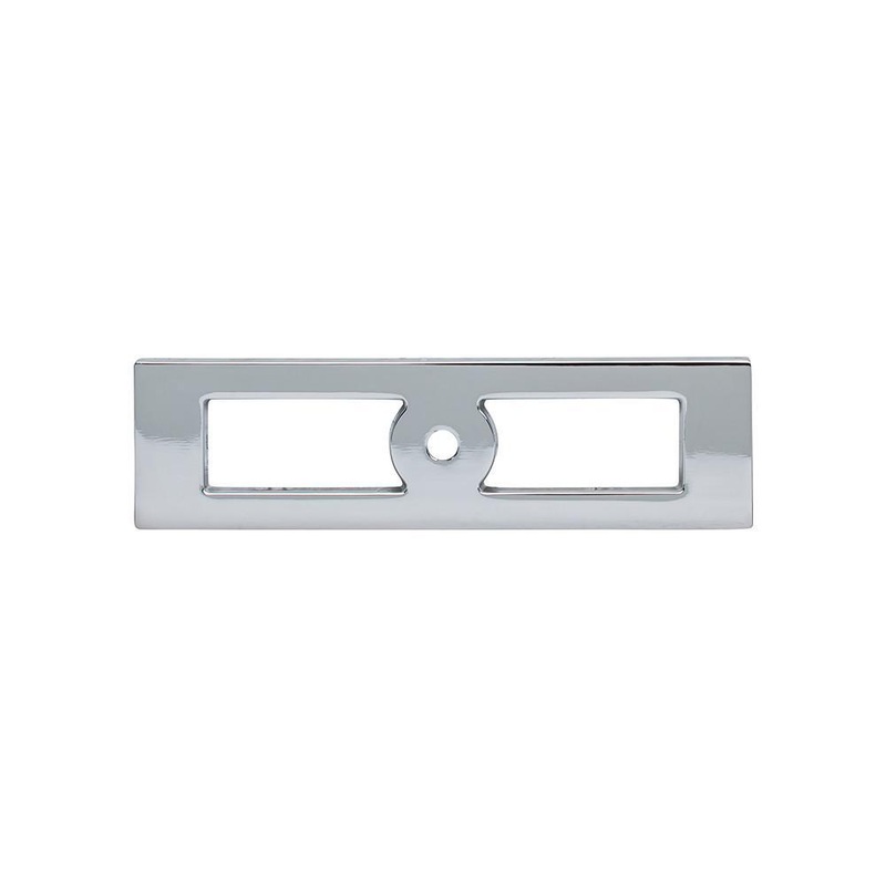 Top Knobs TK922PC Hollin Knob Backplate 3 3/4 Inch – Polished Chrome from the Lynwood collection