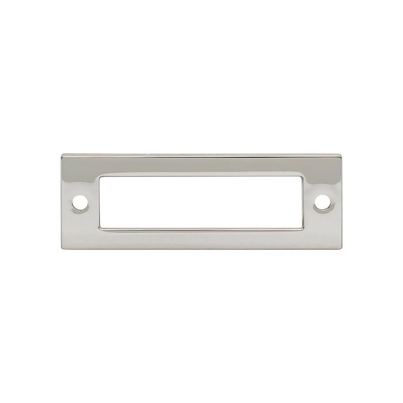 Top Knobs TK923PN Hollin Backplate 3 Inch – Polished Nickel from the Lynwood collection