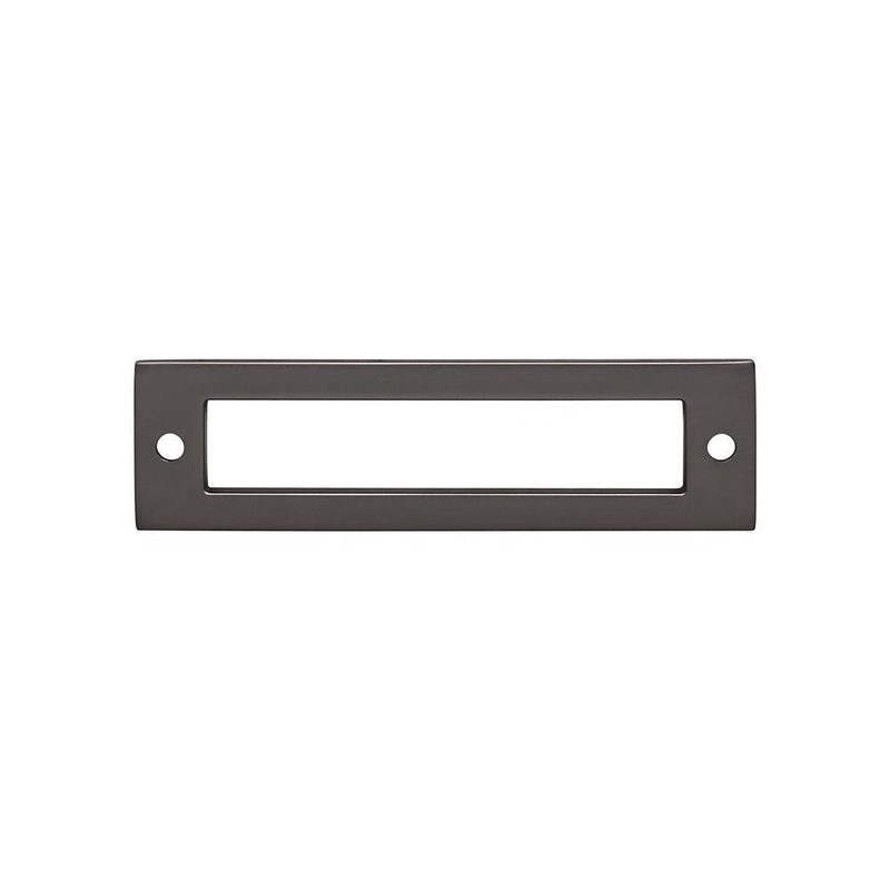 Top Knobs TK924AG Hollin Backplate 3 3/4 Inch – Ash Gray from the Lynwood collection