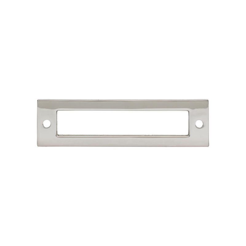 Top Knobs TK924PN Hollin Backplate 3 3/4 Inch – Polished Nickel from the Lynwood collection