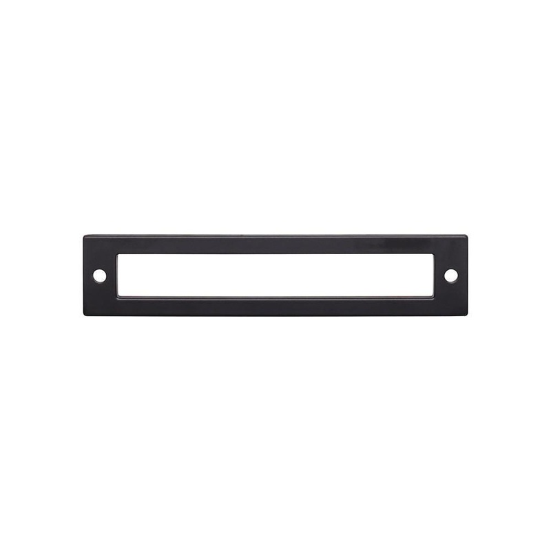 Top Knobs TK925BLK Hollin Backplate 5 1/16 Inch – Flat Black from the Lynwood collection