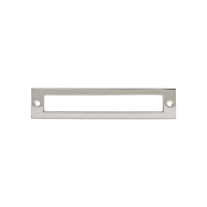 Top Knobs TK925PN Hollin Backplate 5 1/16 Inch – Polished Nickel from the Lynwood collection