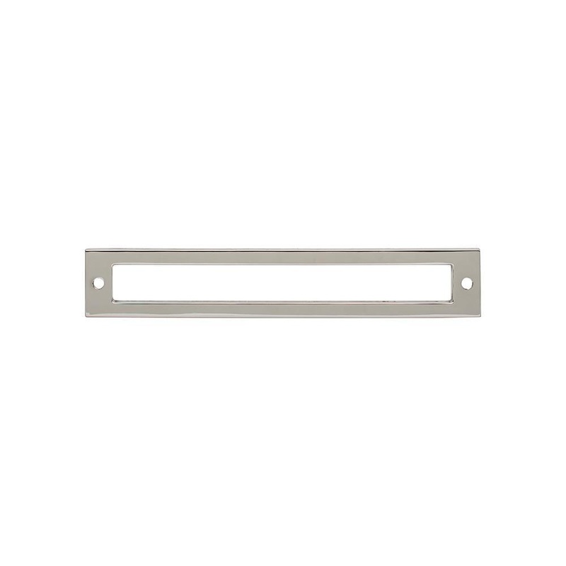 Top Knobs TK926PN Hollin Backplate 6 5/16 Inch – Polished Nickel from the Lynwood collection