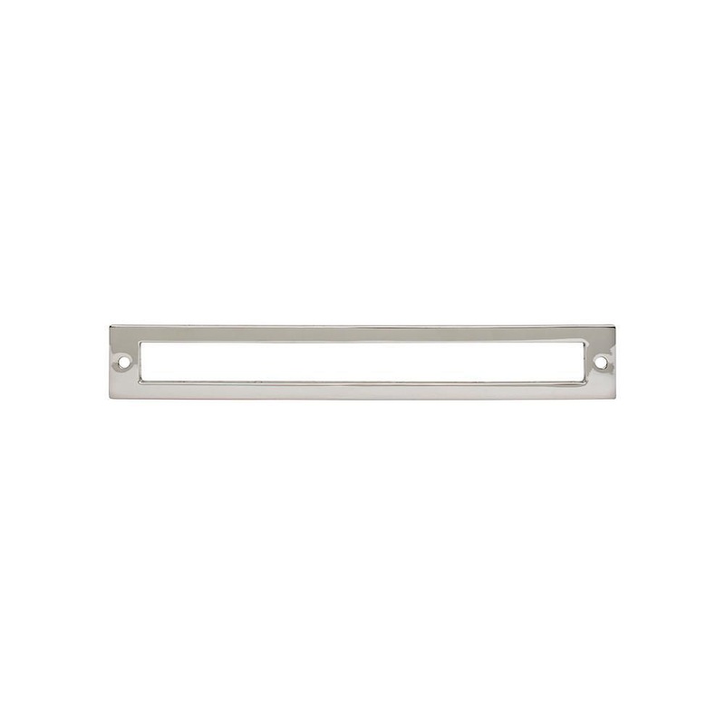 Top Knobs TK927PN Hollin Backplate 7 9/16 Inch – Polished Nickel from the Lynwood collection