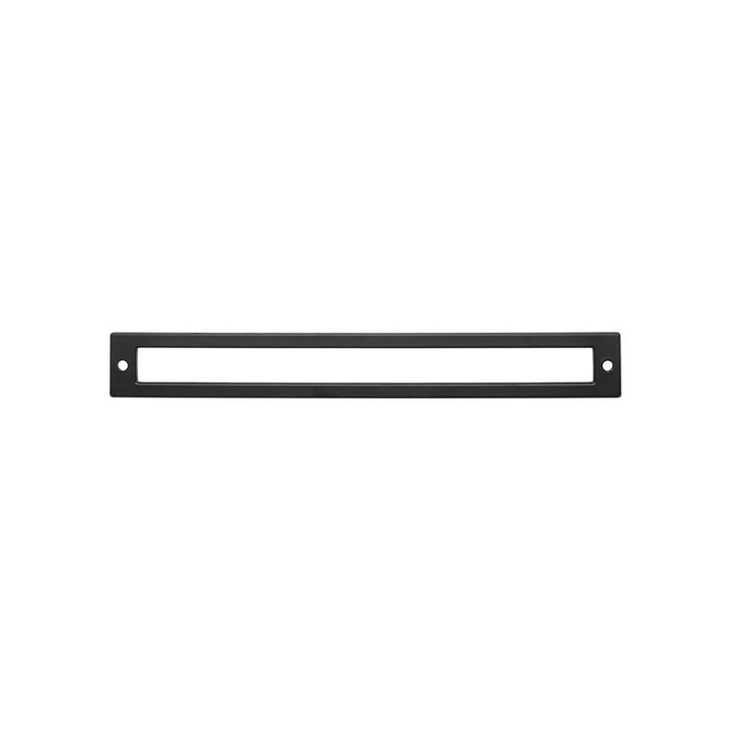 Top Knobs TK928BLK Hollin Backplate 8 13/16 Inch – Flat Black from the Lynwood collection