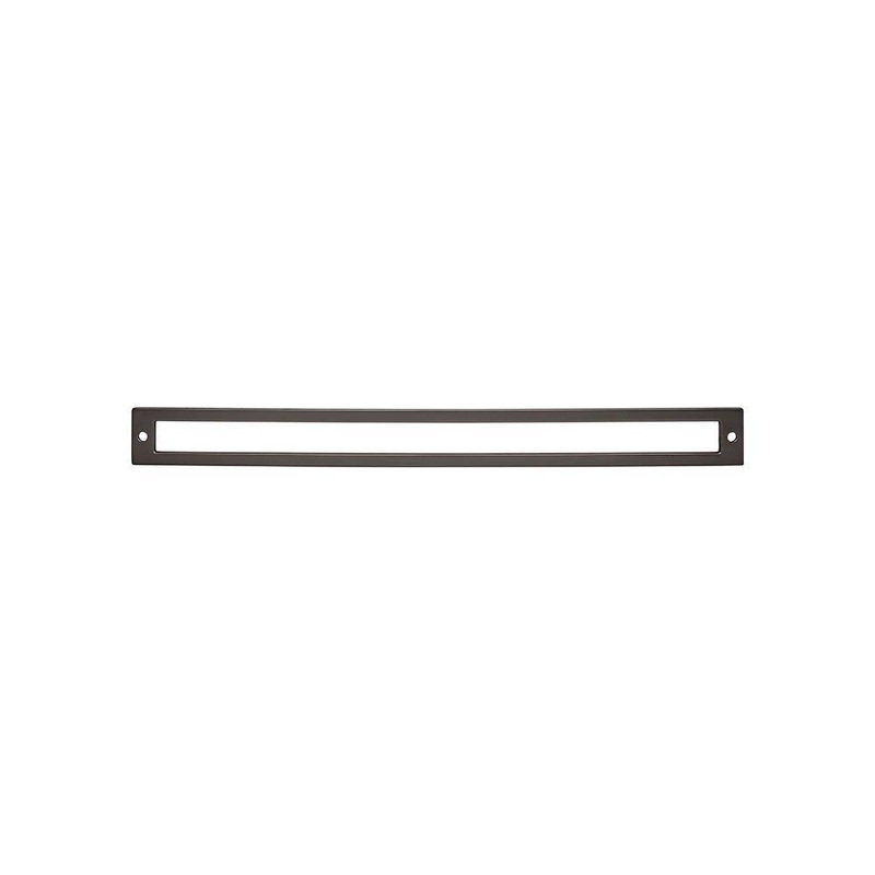 Top Knobs TK929AG Hollin Backplate 12 Inch – Ash Gray from the Lynwood collection