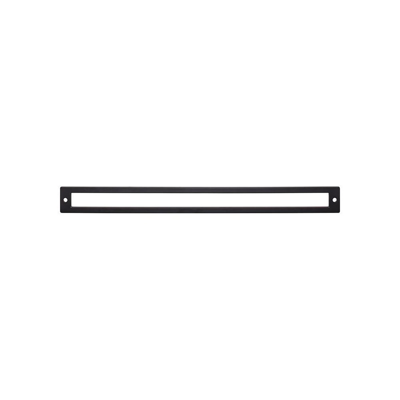 Top Knobs TK929BLK Hollin Backplate 12 Inch – Flat Black from the Lynwood collection