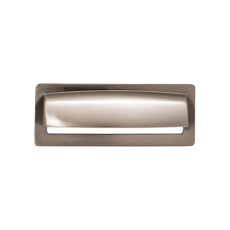 Top Knobs TK937BSN Hollin Cup Pull 3 3/4 Inch – Brushed Satin Nickel from the Lynwood collection