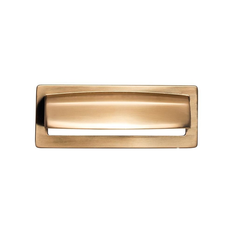 Top Knobs TK937HB Hollin Cup Pull 3 3/4 Inch – Honey Bronze from the Lynwood collection
