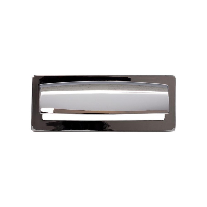 Top Knobs TK937PC Hollin Cup Pull 3 3/4 Inch – Polished Chrome from the Lynwood collection