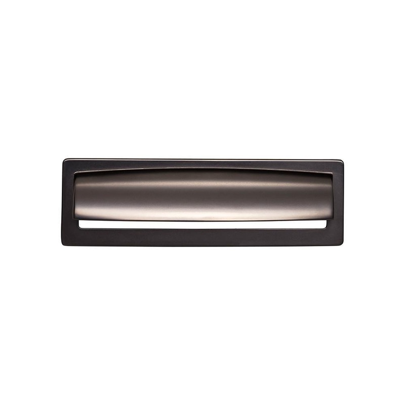 Top Knobs TK938AG Hollin Cup Pull 5 1/16 Inch – Ash Gray from the Lynwood collection
