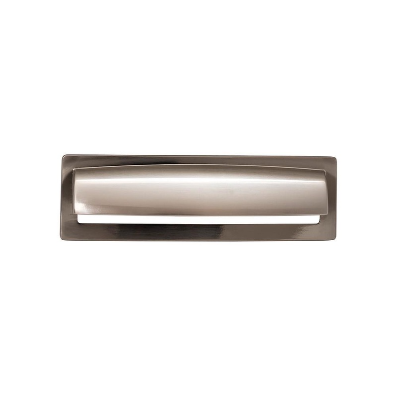 Top Knobs TK938BSN Hollin Cup Pull 5 1/16 Inch – Brushed Satin Nickel from the Lynwood collection