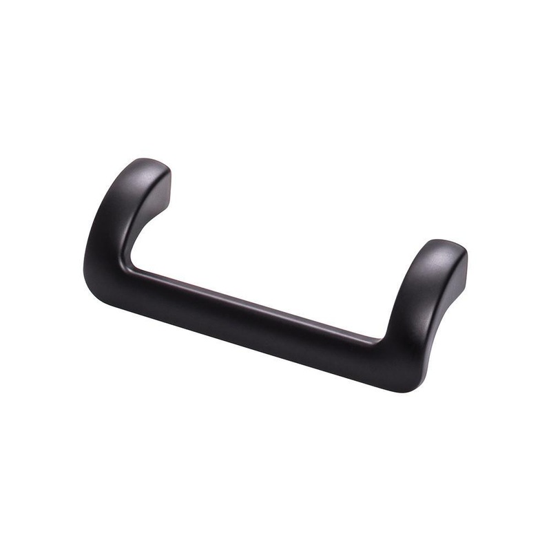 Top Knobs TK950BLK Kentfield Pull 3 3/4 Inch – Flat Black from the Lynwood collection