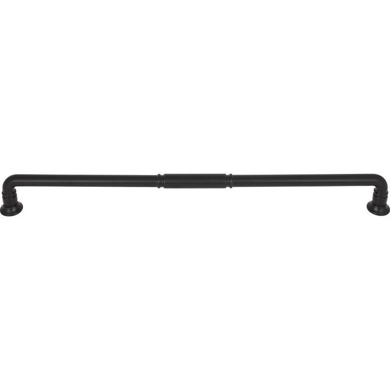 Top Knobs TK1009BLK Kent Appliance Pull 18 Inch – Flat Black from the Grace collection