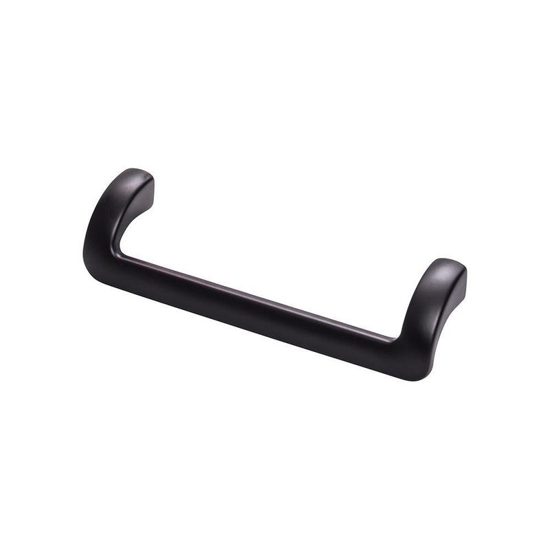 Top Knobs TK951BLK Kentfield Pull 5 1/16 Inch – Flat Black from the Lynwood collection