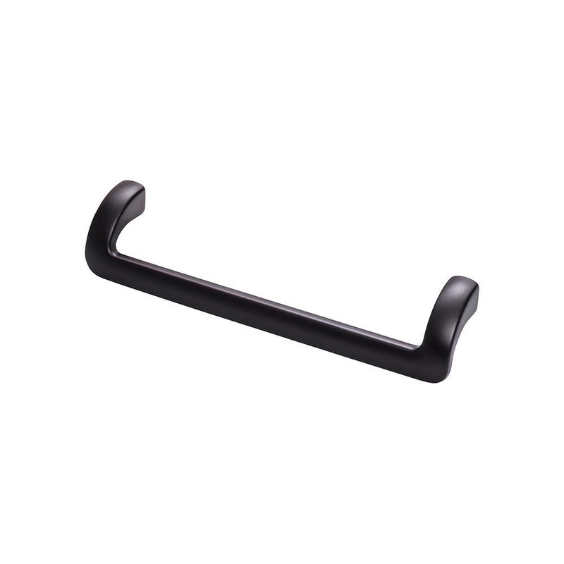 Top Knobs TK952BLK Kentfield Pull 6 5/16 Inch – Flat Black from the Lynwood collection