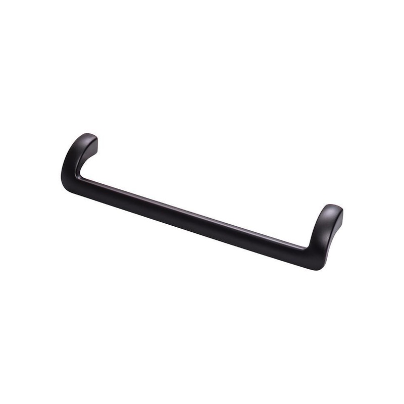 Top Knobs TK953BLK Kentfield Pull 7 9/16 Inch – Flat Black from the Lynwood collection