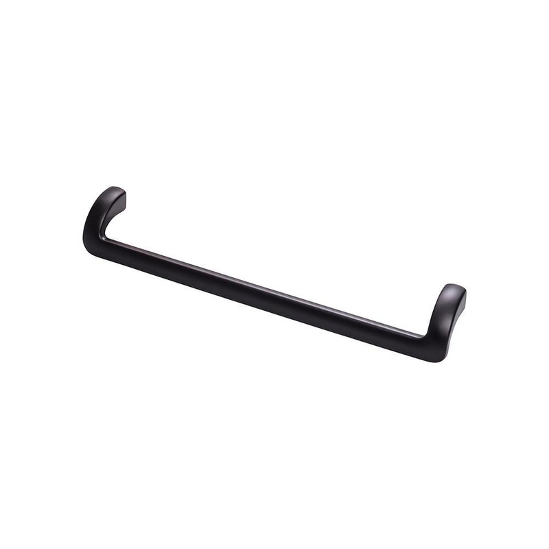 Top Knobs TK954BLK Kentfield Pull 8 13/16 Inch – Flat Black from the Lynwood collection