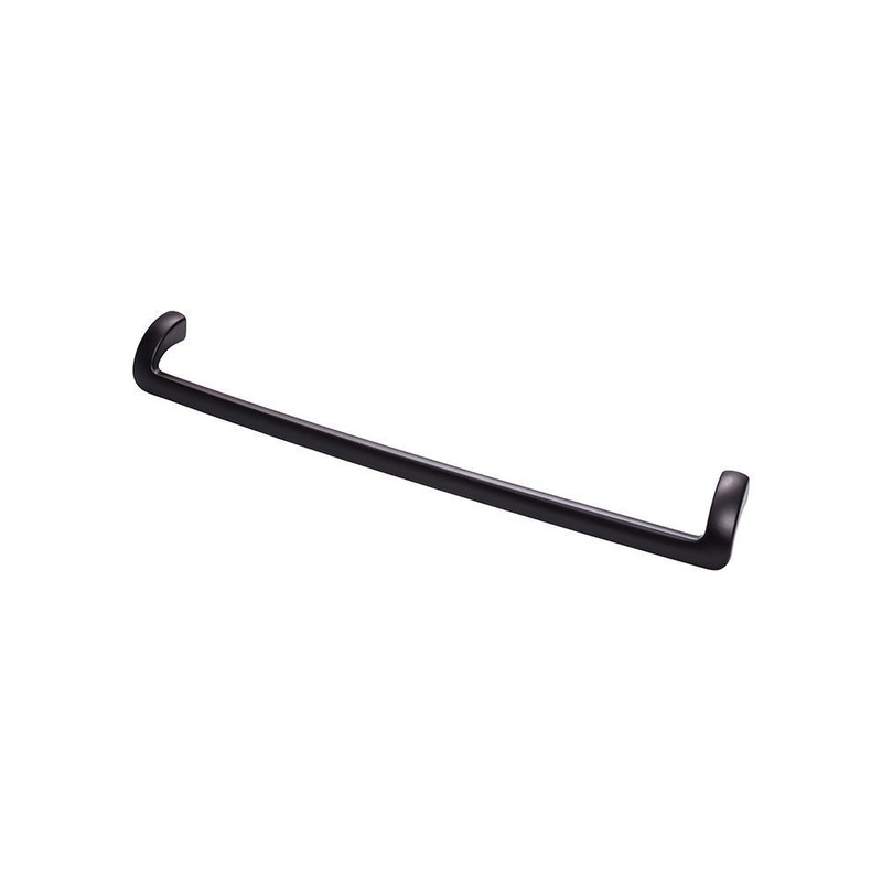 Top Knobs TK955BLK Kentfield Pull 12 Inch – Flat Black from the Lynwood collection