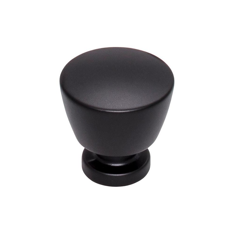 Top Knobs TK961BLK Allendale Knob 1 1/4 Inch – Flat Black from the Lynwood collection