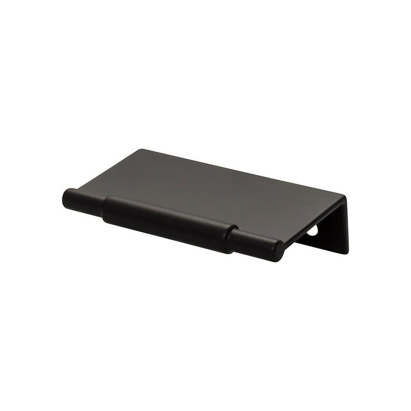 Top Knobs TK970BLK Crestview Tab Pull 3 Inch – Flat Black from the Lynwood collection