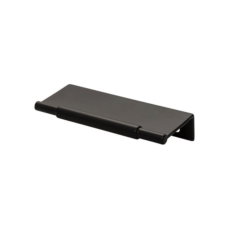 Top Knobs TK971BLK Crestview Tab Pull 4 Inch – Flat Black from the Lynwood collection