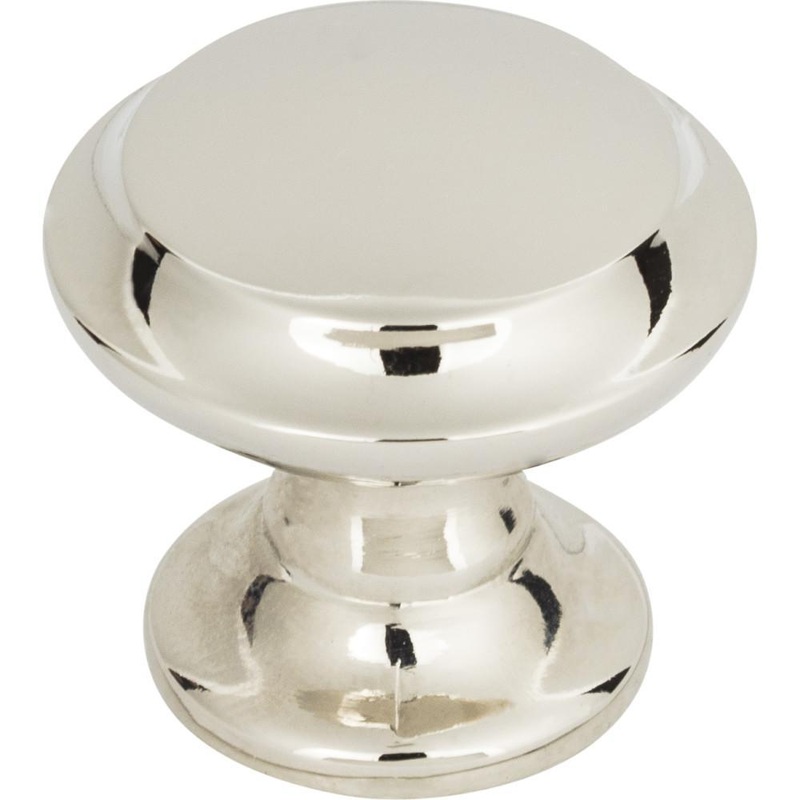Top Knobs TK1050PN Barrow Knob 1 1/4 Inch – Polished Nickel from the Grace collection